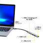 USB-C hub with 4 USB ports + 1X USB-C 100W