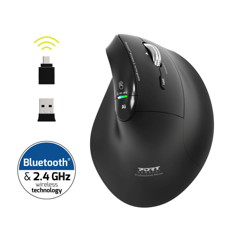 Souris Ergonomique Wiederaufladbarer Hörer - Bluetooth® & Sans Fil