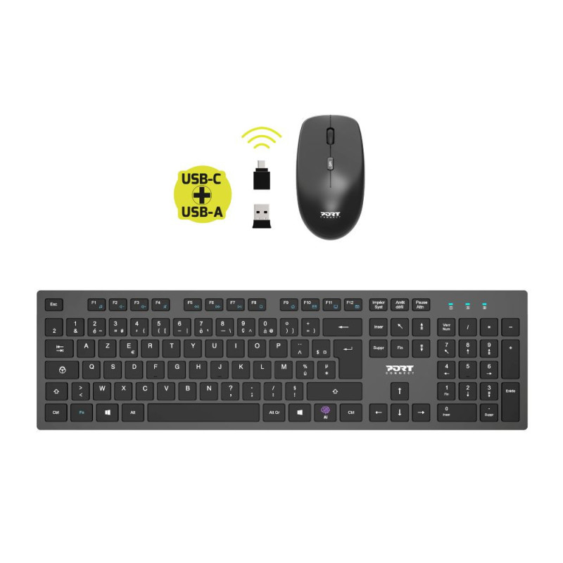 Förpackning souris clavier sans fil SMART Azerty - USB-C/USB-A