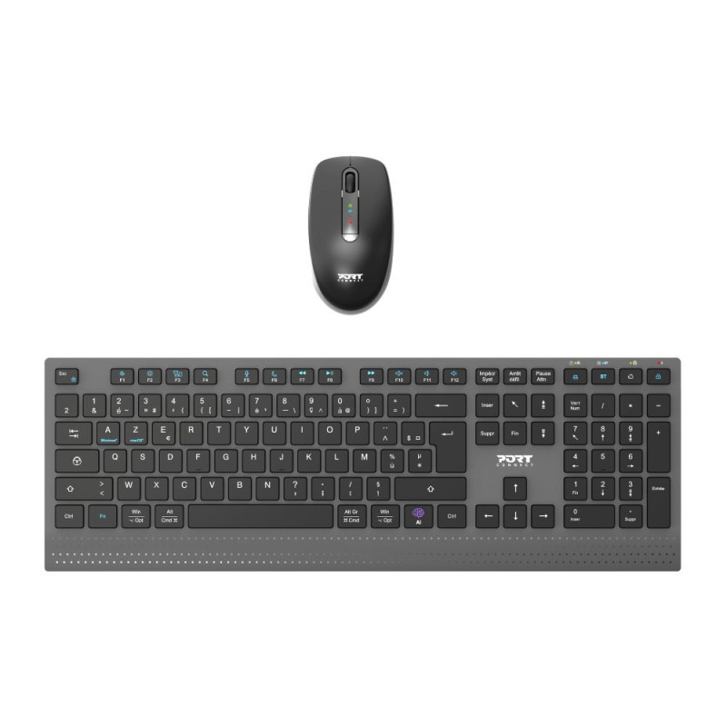 Pack clavier souris sans fil OPTIMUM Azerty - Bluetooth e 2,4 GHz