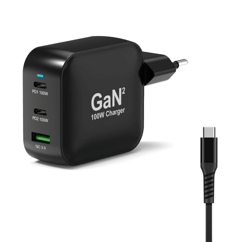 Chargeur GaN² 100W USB-C & USB-A -