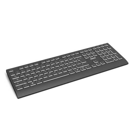 Clavier rétroéclairé sans fil Azerty – 2.4 GHz & Bluetooth | PORT Connect