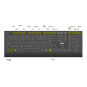 Drahtlose Azerty-Tastatur mit Hintergrundbeleuchtung - 2,4 GHz & Bluetooth ||