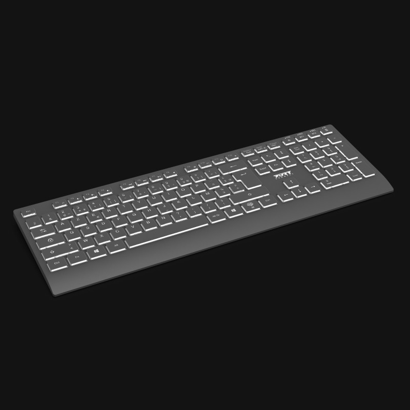 Teclado sem fios retroiluminado Azerty - 2,4 GHz e Bluetooth