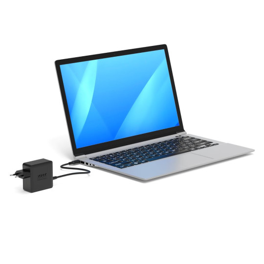 65W GaN USB-C charger with fixed cable –