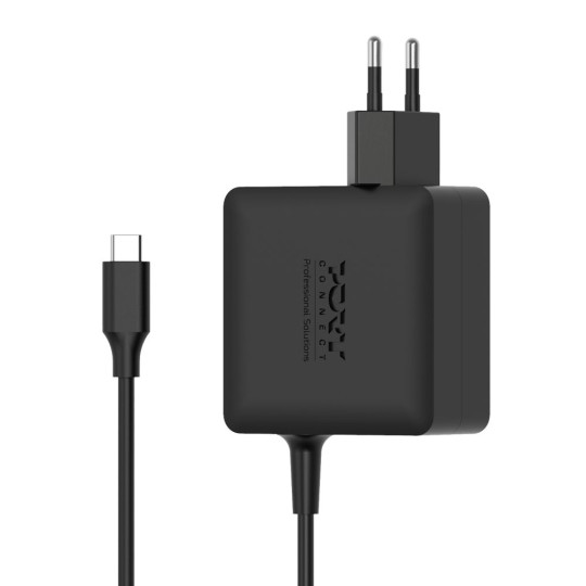 Cargador USB-C GaN 65 W con cable fijo –