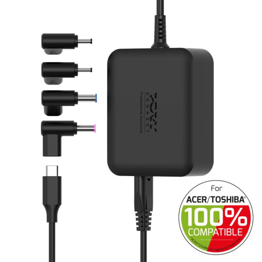 100W GaN USB-C mains power supply for ACER/TOSHIBA