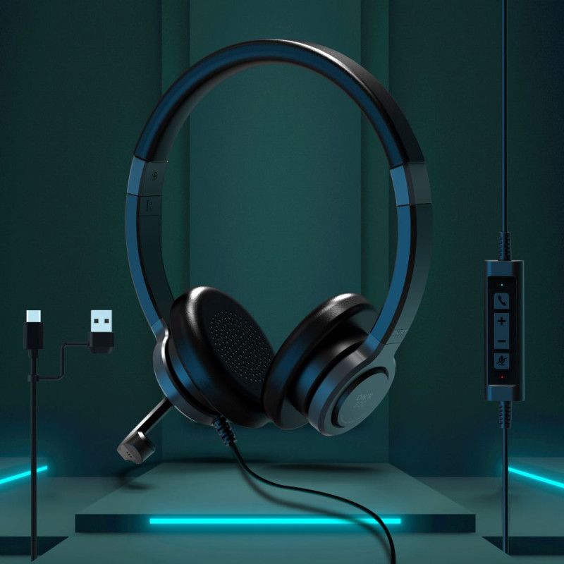 Casque filaire USB-C / USB-A stéréo PRO ON'R 300