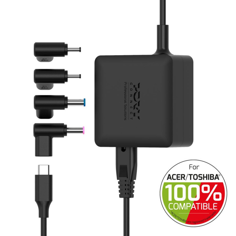Alimentation GaN2 65W ACER®/TOSHIBA® USB-C | PORT Connect