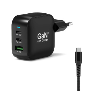 Ładowarka ścienna GaN2 65 W USB-C i USB-A – PORT Connect