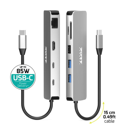 Station d’accueil USB-C 4K 85W 9 ports | PORT Connect