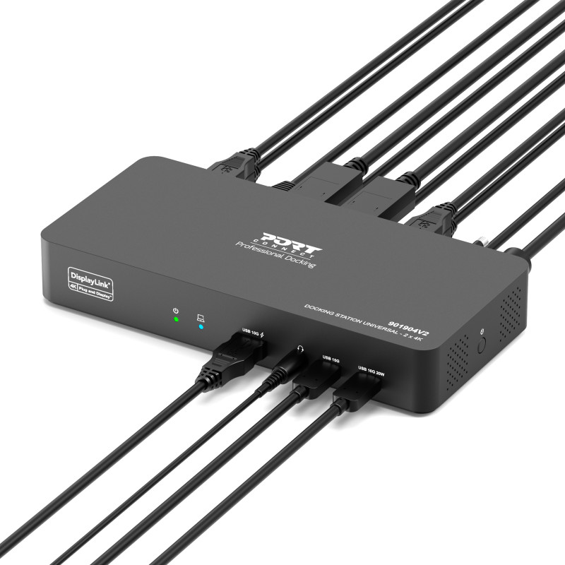 2 x 4K 96W 11-port USB-C docking station | PORT Connect