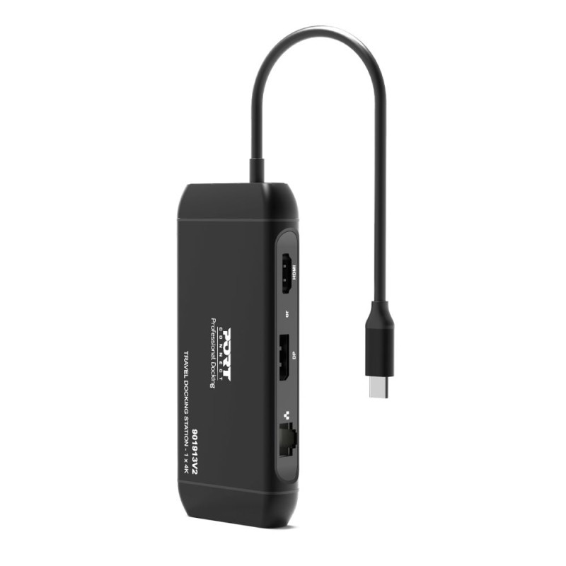USB-C 4K 100 W dockningsstation med 7 portar | PORT Connect