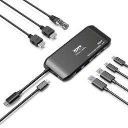 Estação de acoplamento USB-C 2x 4K 100 W 7 portas | PORT Connect