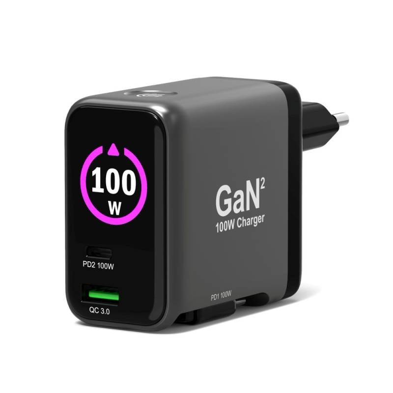 Chargeur mural GaN² 100W PD 3.0 OLED USB-C – PORT Connect