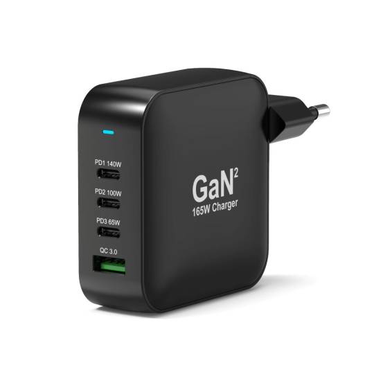 PRO 165W GaN USB-C Wall Charger with PD 3.1 + 2m USB-C cable