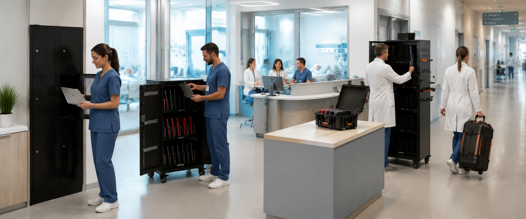 Armoire de charge en établissement de santé Armoire de charge en établissement de santé