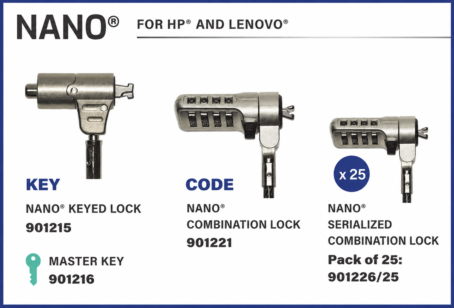 Verrous NANO® pour HP® et Lenovo® PORT Connect Verrous NANO® pour HP® et Lenovo® PORT Connect