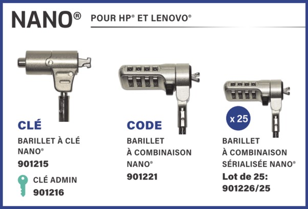 Verrous NANO&reg; pour HP&reg; et Lenovo&reg; PORT Connect
