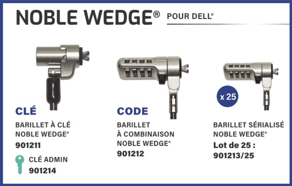 Verrous NOBLE WEDGE&reg; pour Dell&reg; PORT Connect