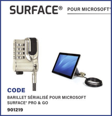 Verrou SURFACE&reg; pour Microsoft Surface&reg; Pro & Go PORT Connect
