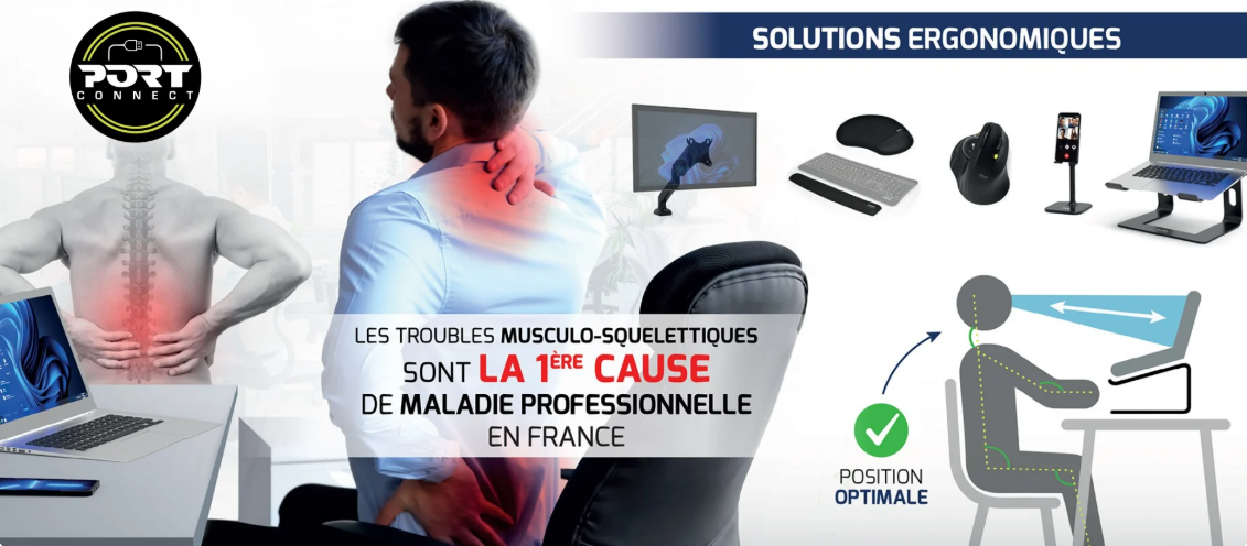 Solutions Ergonomiques PORT Designs &mdash; TMS, 1&egrave;re cause de maladie professionnelle